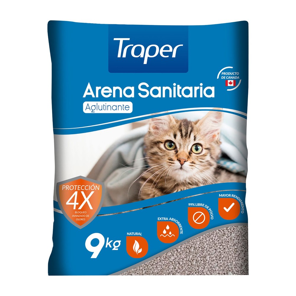Arena Sanitaria para Gatos Traper 9 kg