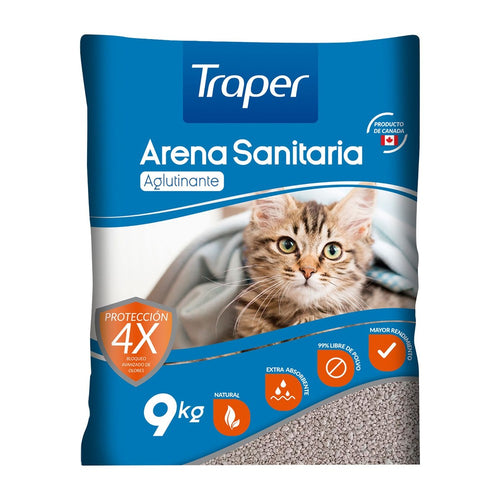 Arena Sanitaria para Gatos Traper 9 kg