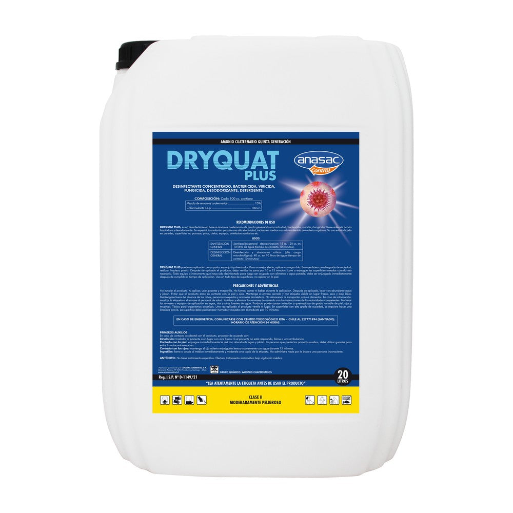 Desinfectante Dryquat Plus 15 Anasac 20 L