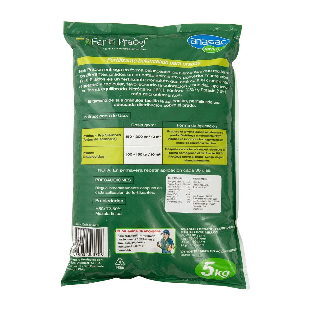 Fertilizante Ferti Prados Anasac 5 kg (etiqueta)
