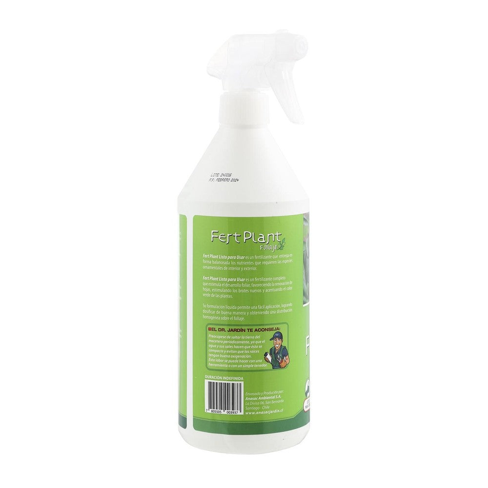 Fertilizante Fertplant Follaje Listo para Usar Anasac 1 L (etiqueta)