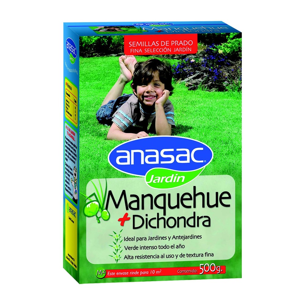 Semillas de Pasto Mezcla Manquehue con Dichondra Anasac 500 g