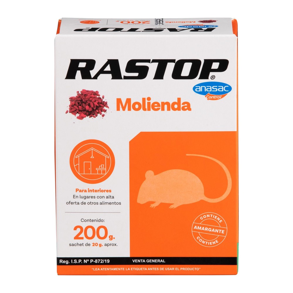 Raticida Rastop Molienda Toffee Anasac 200 g