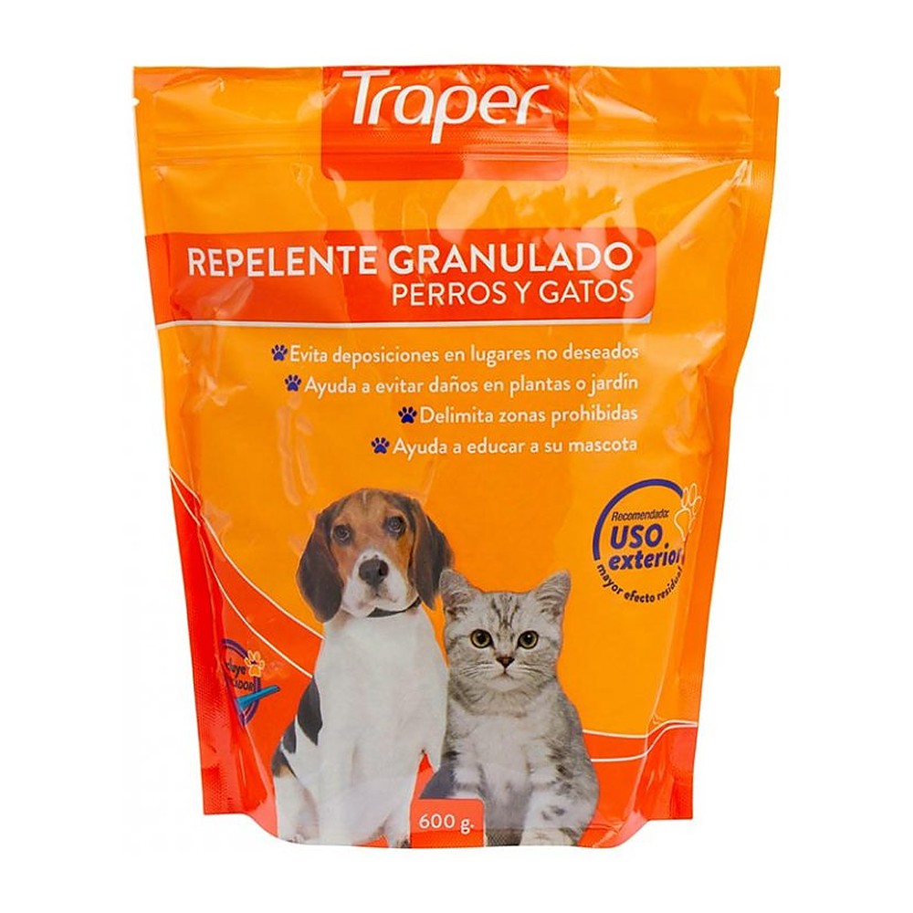 Repelente Granulado de Perros y Gatos para Exteriores Traper 600 g