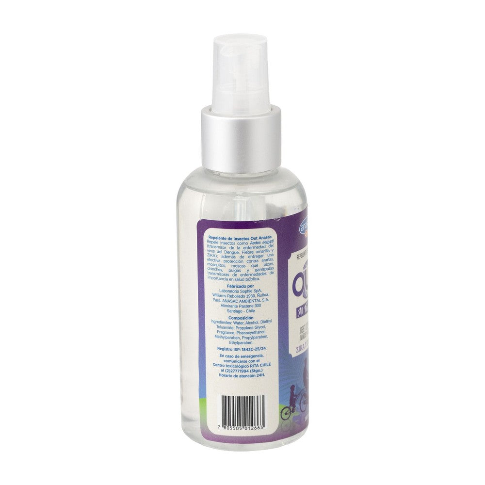 Repelente de Insectos All Family Out Anasac 140 ml (etiqueta)