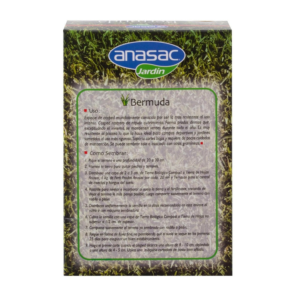 Semillas de Pasto Bermuda Grass Anasac 250 g (etiqueta)
