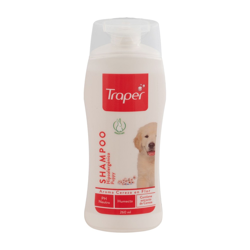 Shampoo Hipoalergénico para Cachorros Traper 260 cc