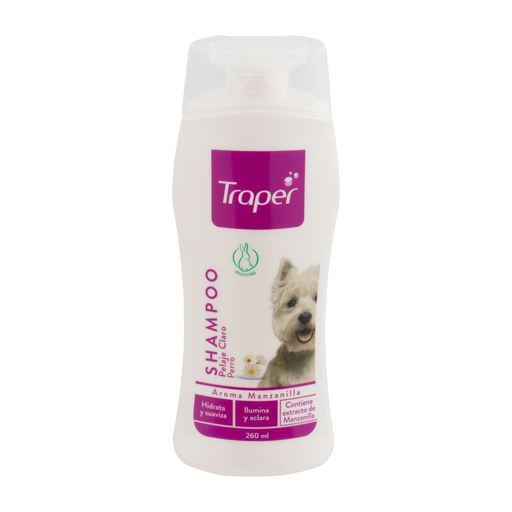 Shampoo para Perros de Pelaje Claro Traper 260 cc