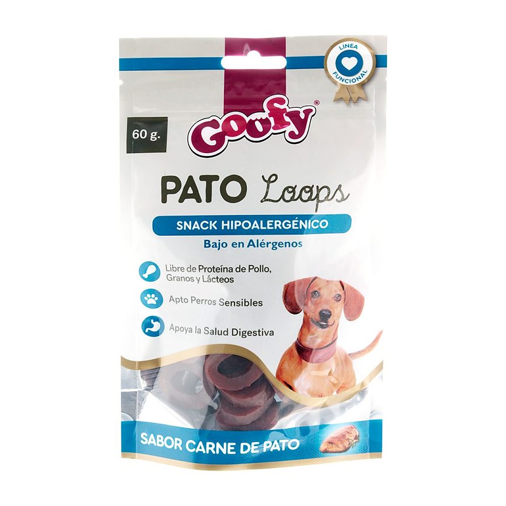 Snack Hipoalergénico para Perros Pato Loops Goofy