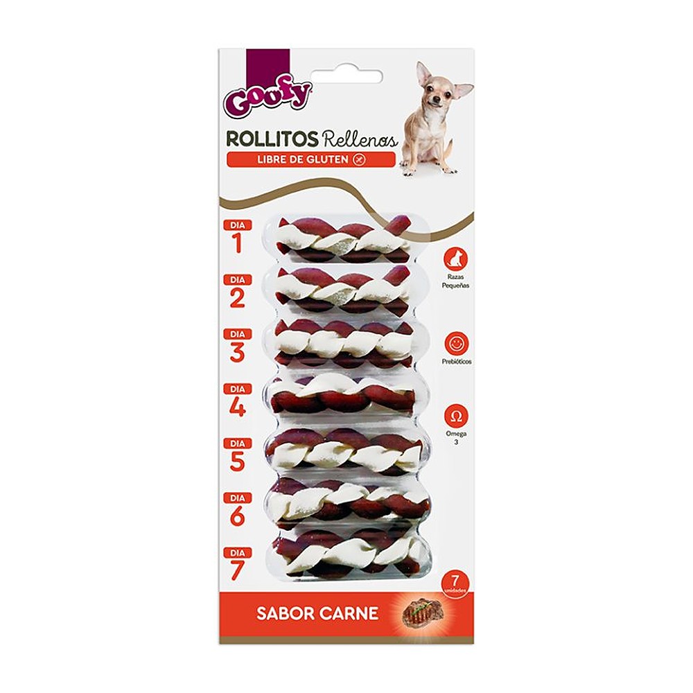 Snack para Perros Razas Pequeñas Rollitos Rellenos Goofy 60 g