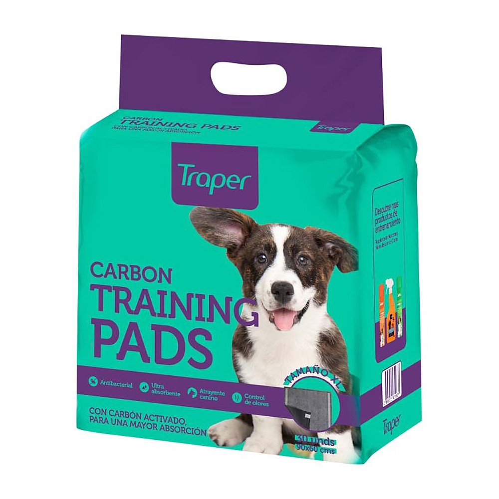 Tapete con Carbón para Perros XL 90x60 cm Traper 30 Unidades